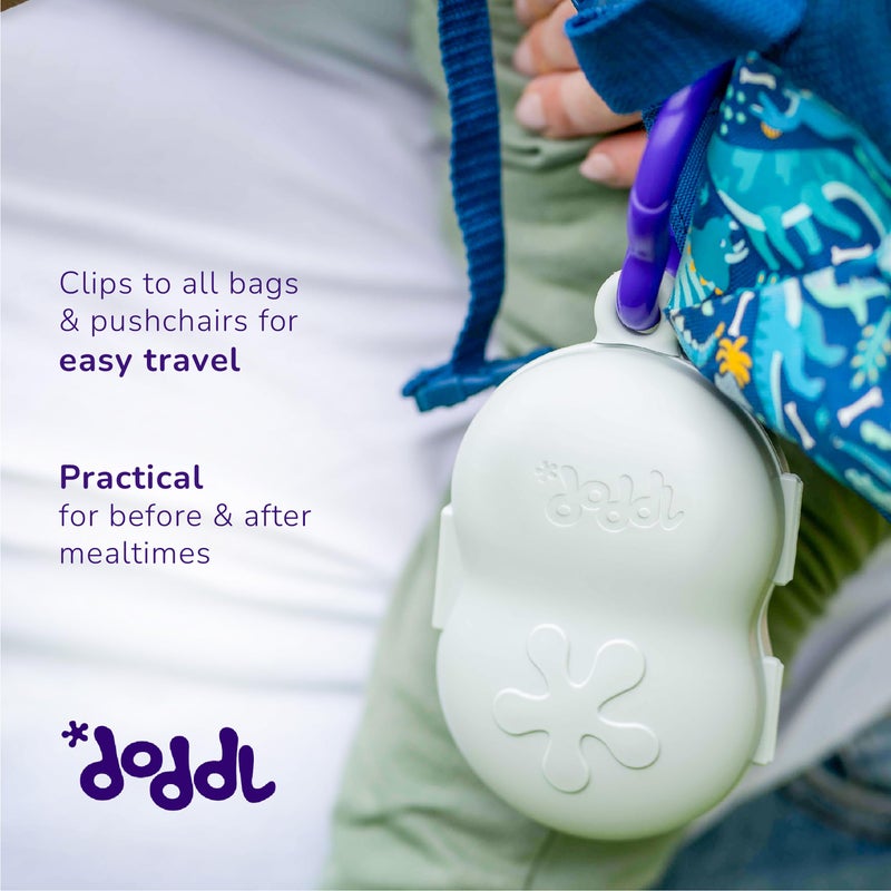 doddl Toddler Travel Utensil Case, Fits Toddler Fork, Spoon and Knife Sets, Clips to Bags & Strollers, Travel Essentials, Dishwasher Safe (Case Only) - Image 5